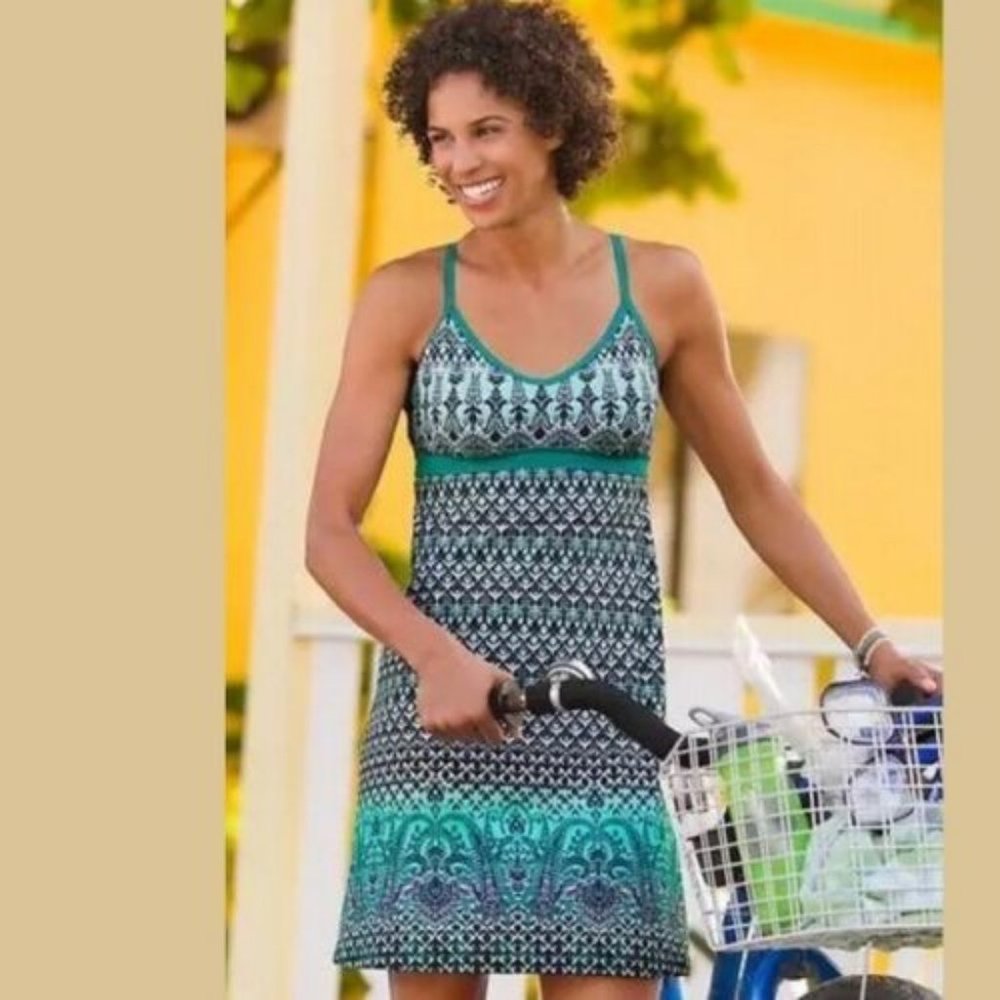 Athleta Paisley Shorebreak Bombay Fiji Swim Dress Gem